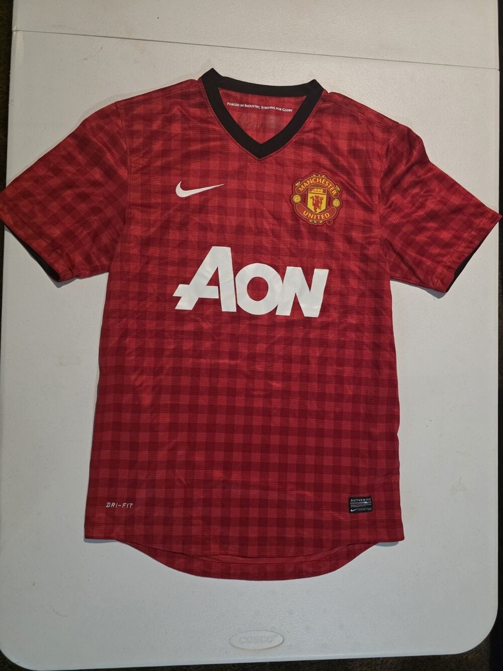 Nike Manchester United AON Home Soccer Jersey Dri-FIT Red Authentic Men's S - Picture 1 of 6